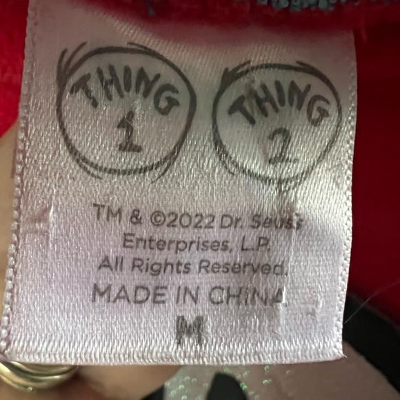 Thing 1 or 2 with wig and extra Thing 2 t shirt. - Picture 7 of 8